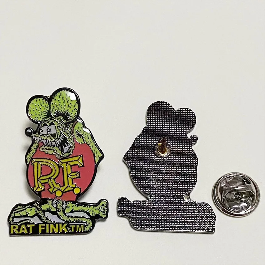 15PCS Rat Fink Ratfink Mooneyes big boy Brooch Mouse Badge Punk Pin Pines y2k Porkchop Jewelry Accessories Brooches for Boys