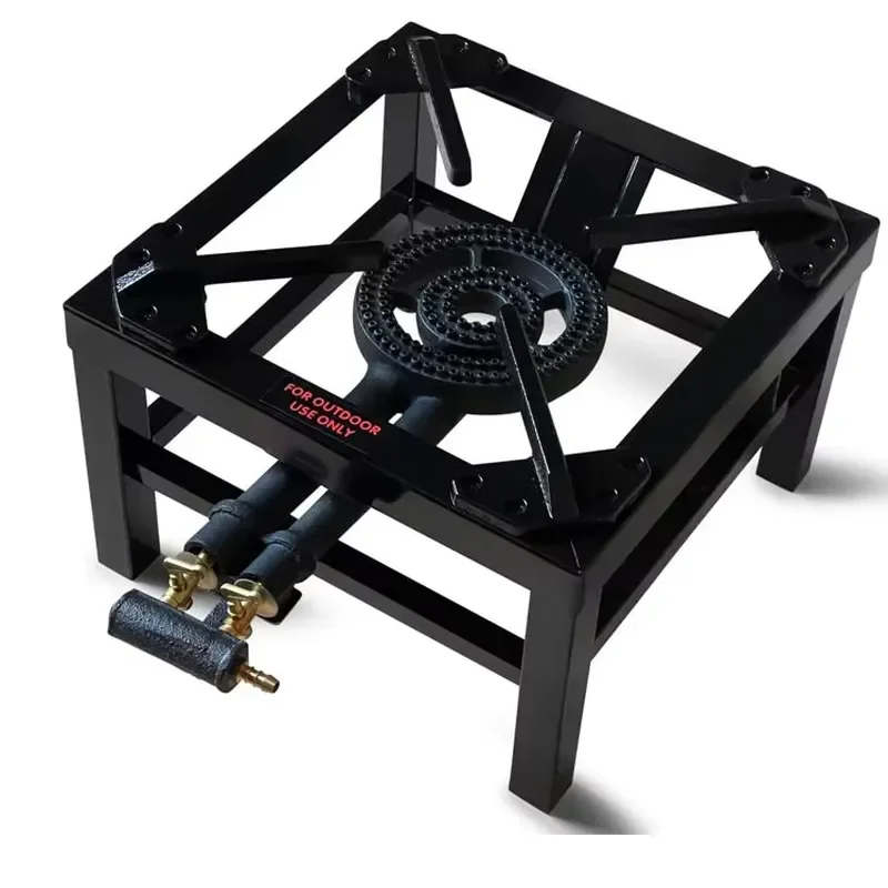 Heavy Duty Portable Single Ring Gas Stove Iron Outdoor Propane Burner High Pressure for Commercial Home RV Camping Cooking