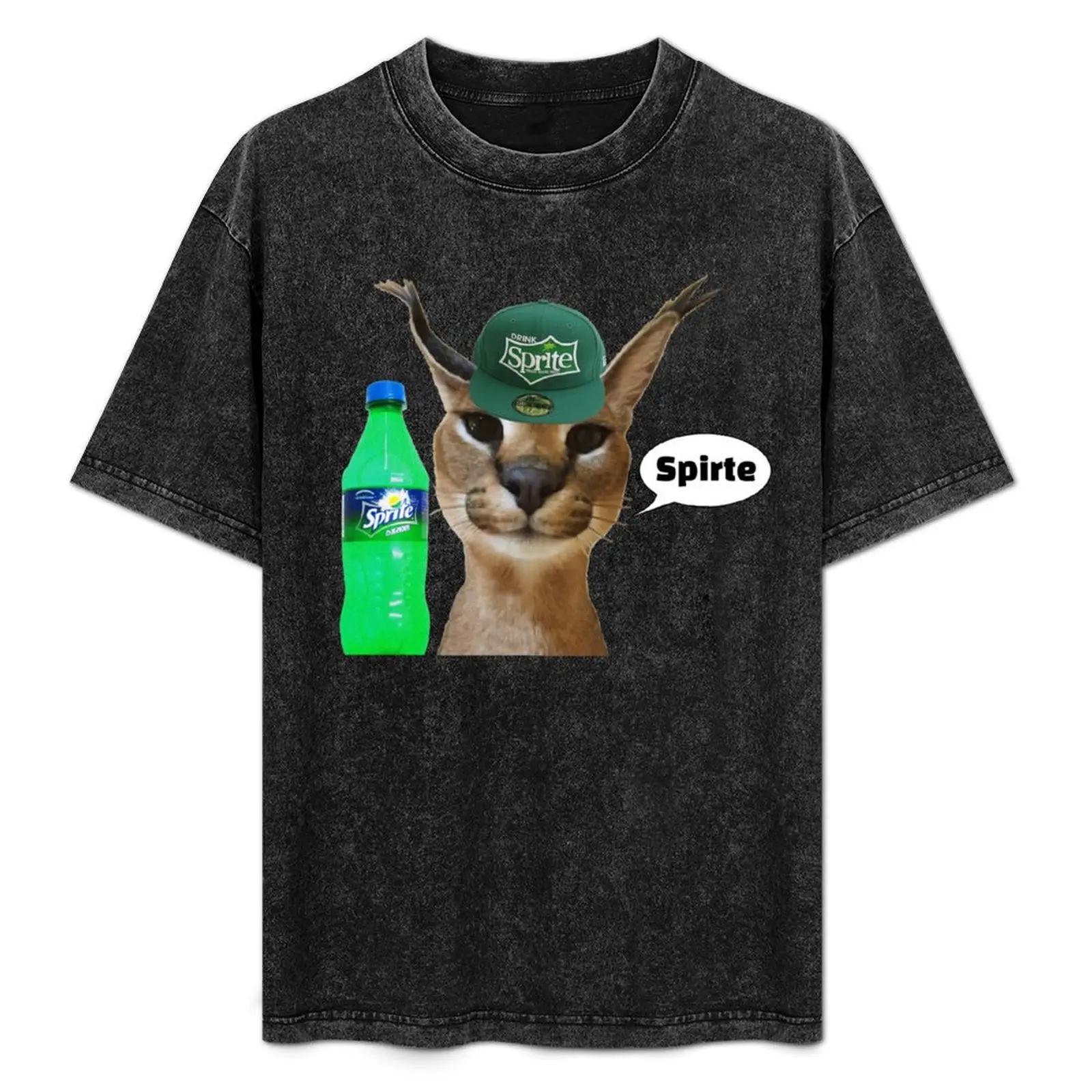 

Zabloing Big Floppa Cat Meme Spirte (Fanter series) T-Shirt No Iron Casual Short Sleeve Top