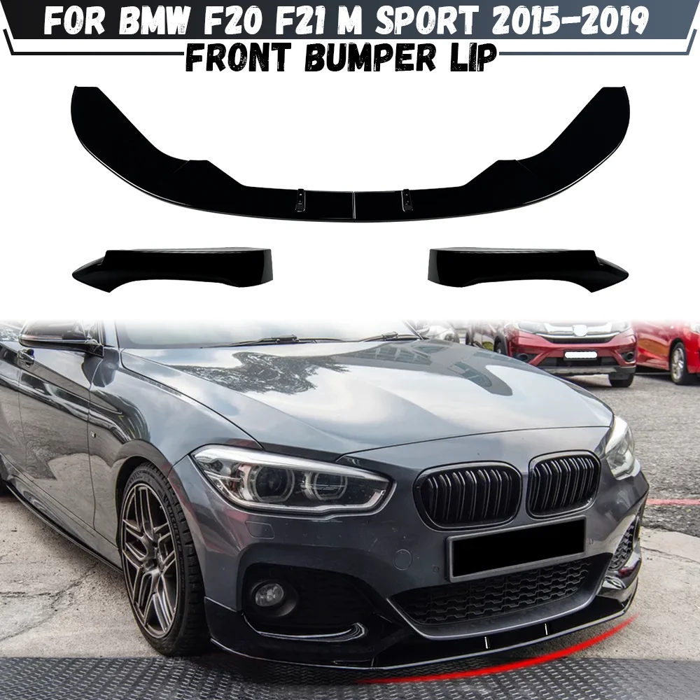 

For BMW F20 F21 118i 120d 120i M135i M140i M Sport 2015-2019 Front Bumper Lip Spoiler Splitter Chin Trims Bodykits Tuning