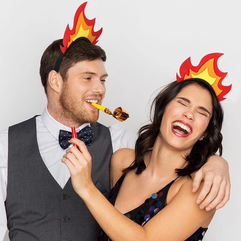 New Flame Headband: Carnival Party Headdress Halloween Halloween Party Funny Photo Photo Hair Accessory