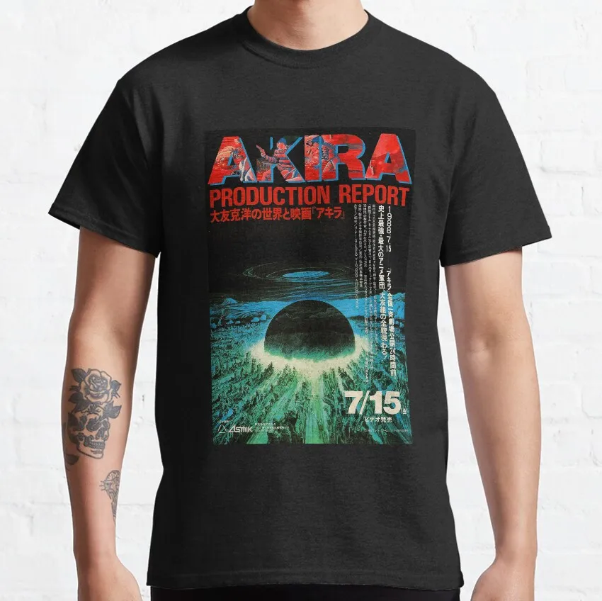 Retro Japan Anime Akira mens designer clothes cyberpunk neo tokyo kaneda graphic t shirts plus size men clothing