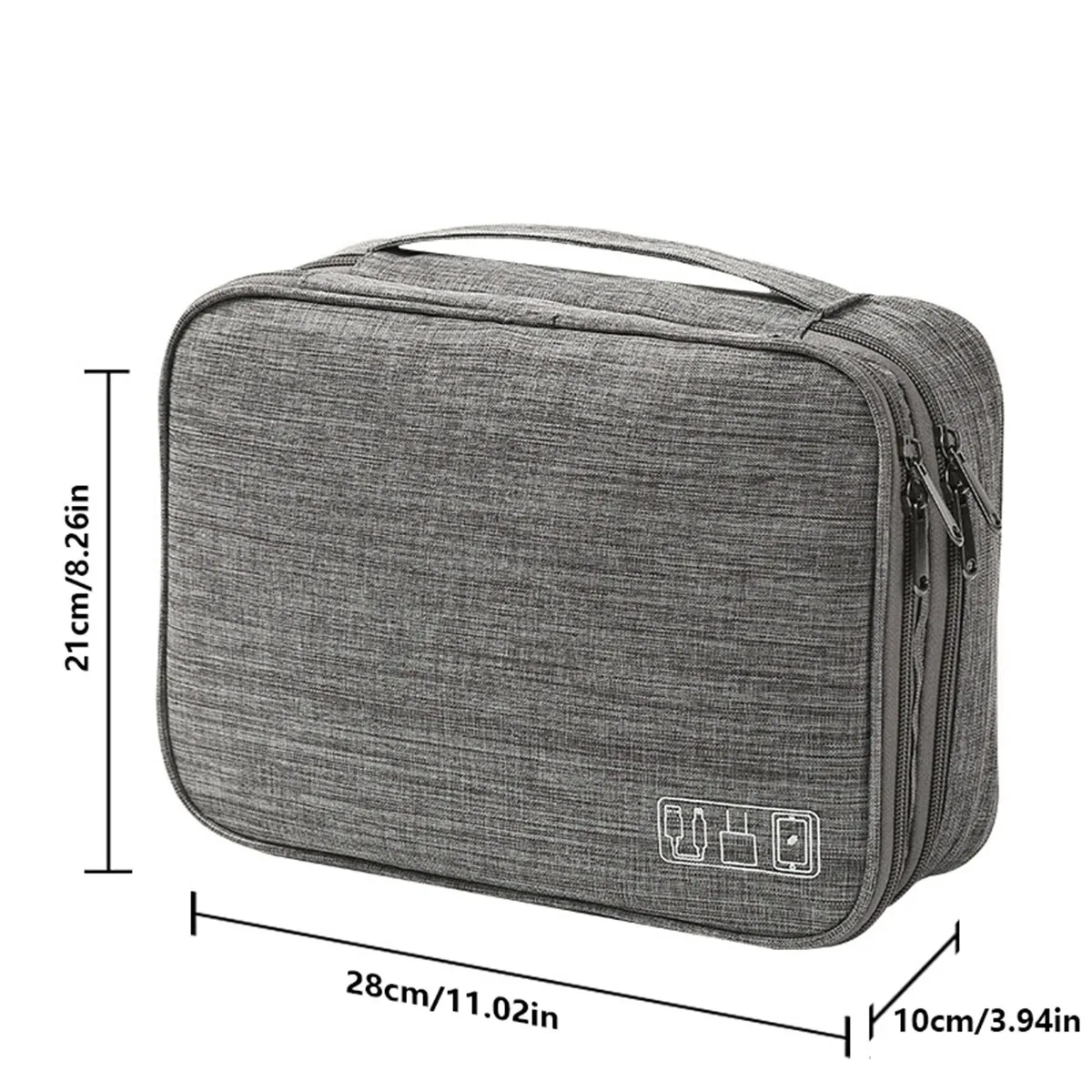 Small Travel Carrying Storage Case, Charger Organizer, Pouch compatible with MacBook Power Adapter, Laptop Accessories Cables, C