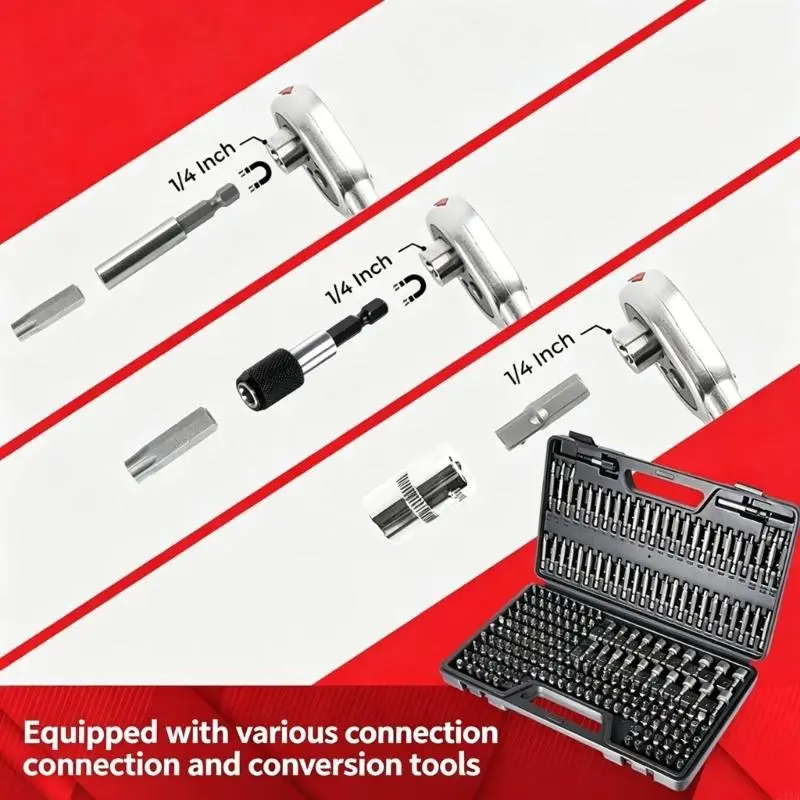  Thorough 214 Piece Screwdriver Insert Set Great For Present And Routine Tasks
