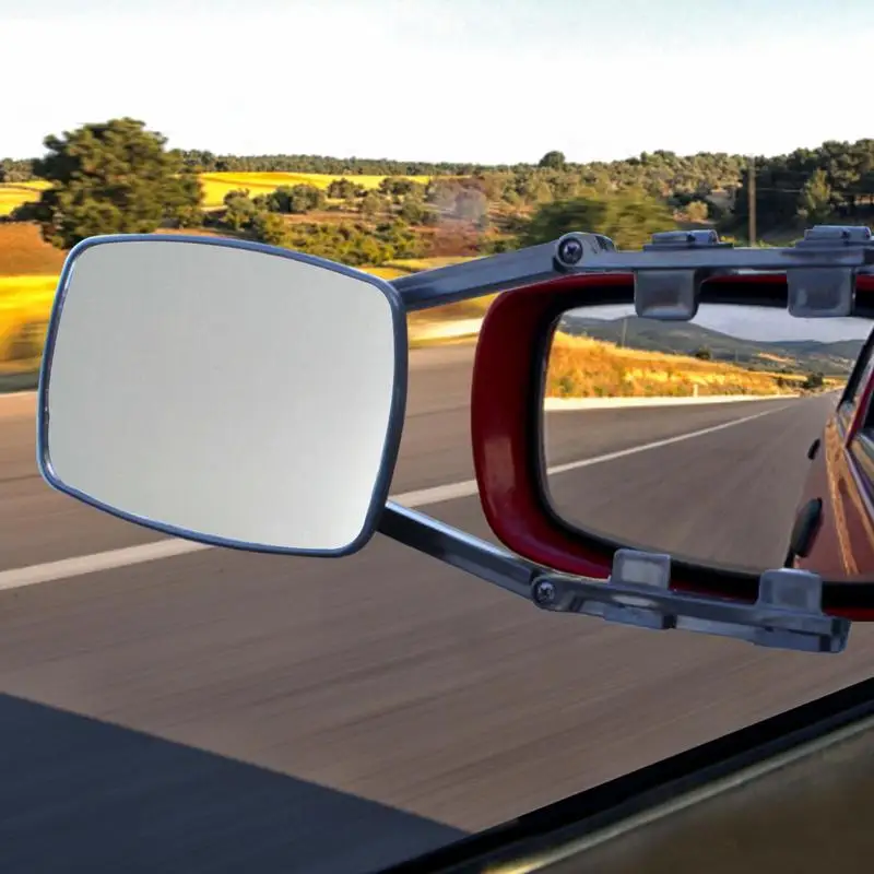 Espejo retrovisor de extensión de coche, espejo de remolque ajustable, espejo de remolque Universal con abrazadera para la mayoría de los camiones,