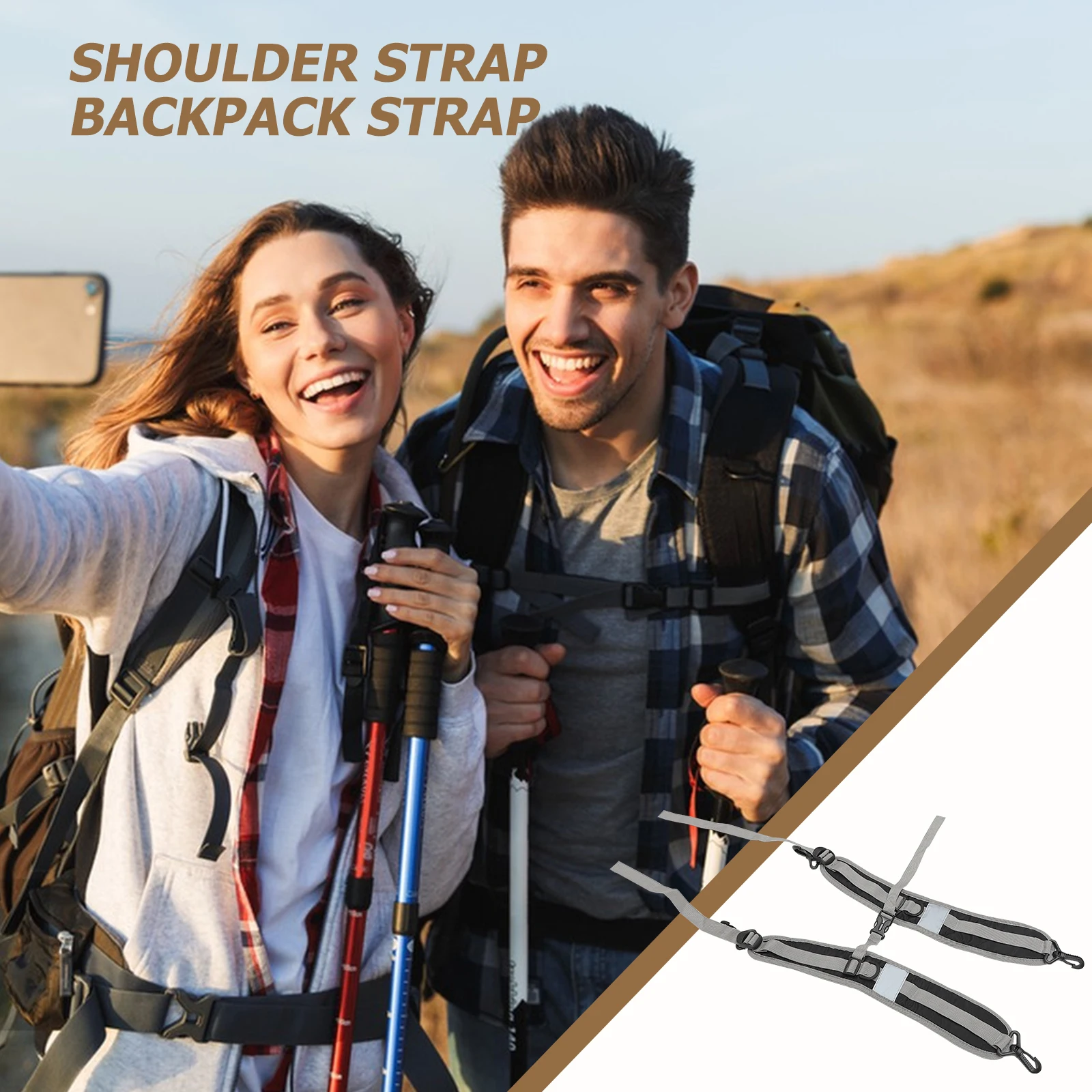 

Waterproof Backpack Adjustable Shoulder Carry Purse Straps Outdoor Nylon Ribbon Metal Buckles Length Triglide Comfort