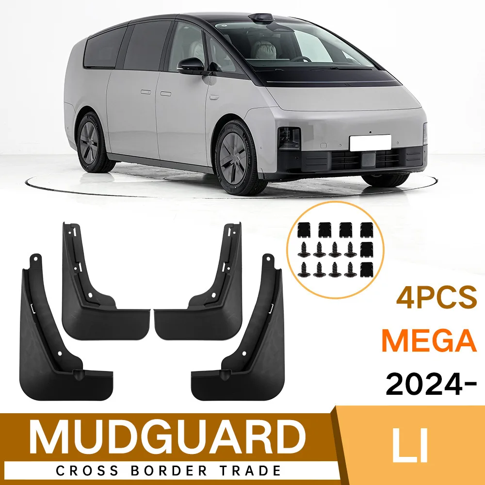 

For 2024 Li Auto Mega Front Rear Mud Flaps Mudguards Splash Guards ABS Plastic Accessories