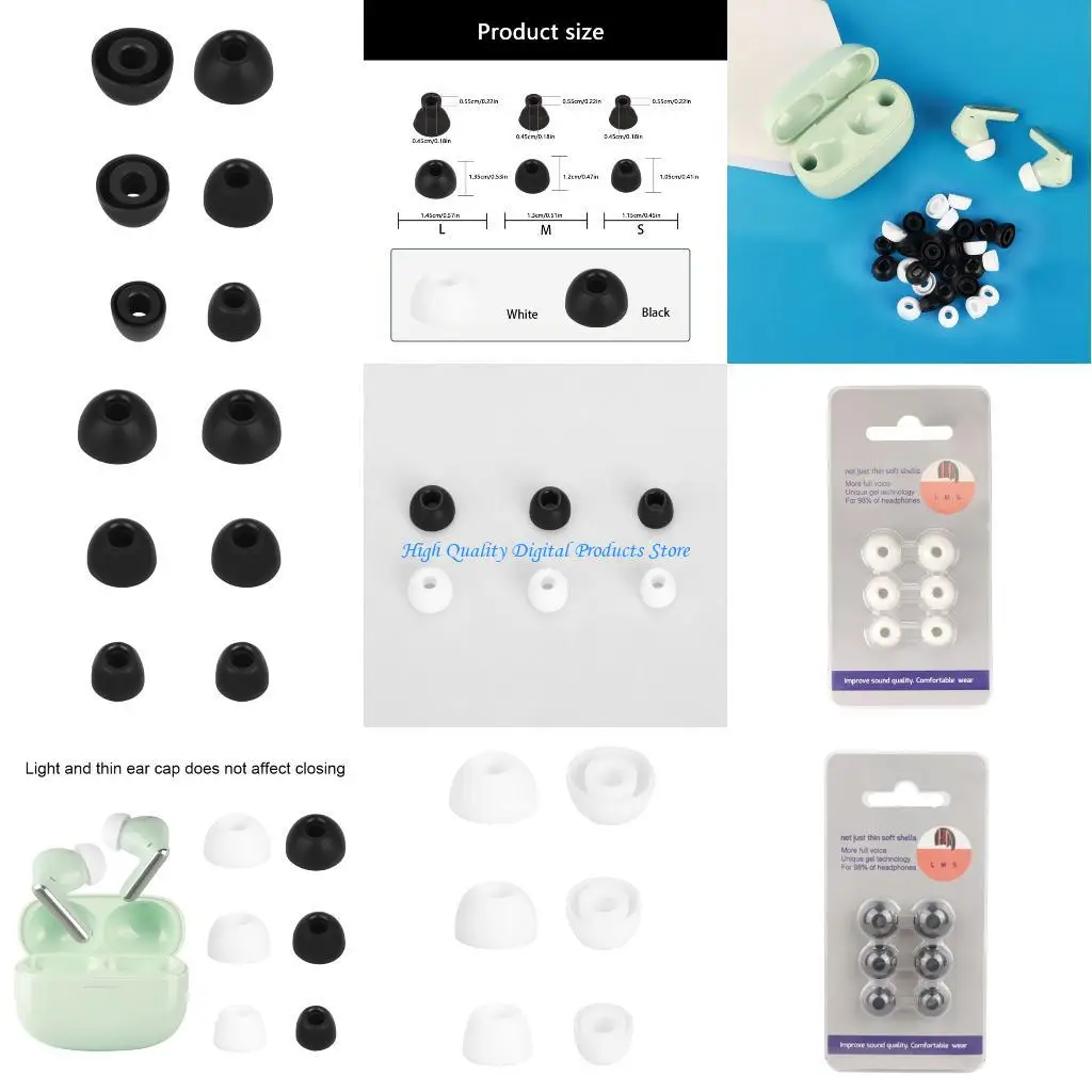 

U2JE Flexible Earbud Tips Covers Enhancing Sound Frequency Experience For Buds 6/5