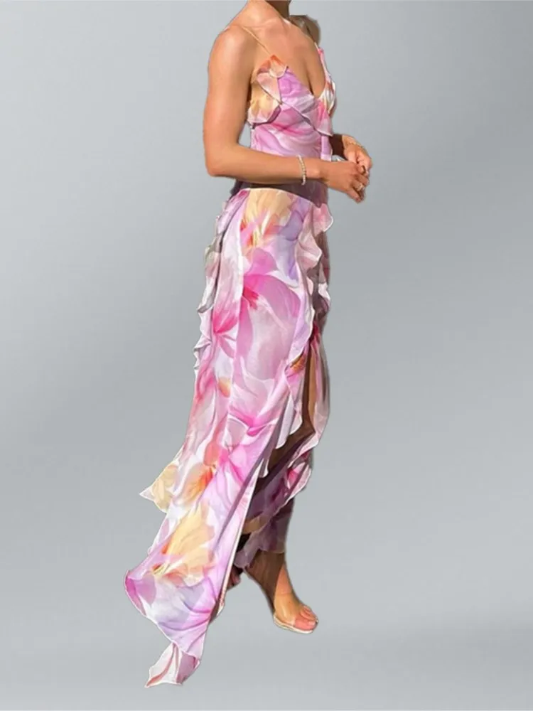 Sommer-Vertuschungen für Damen, ärmellos, Badeanzug, 2026, neuer Blumendruck, Strandurlaub, Maxikleider, Vertuschung