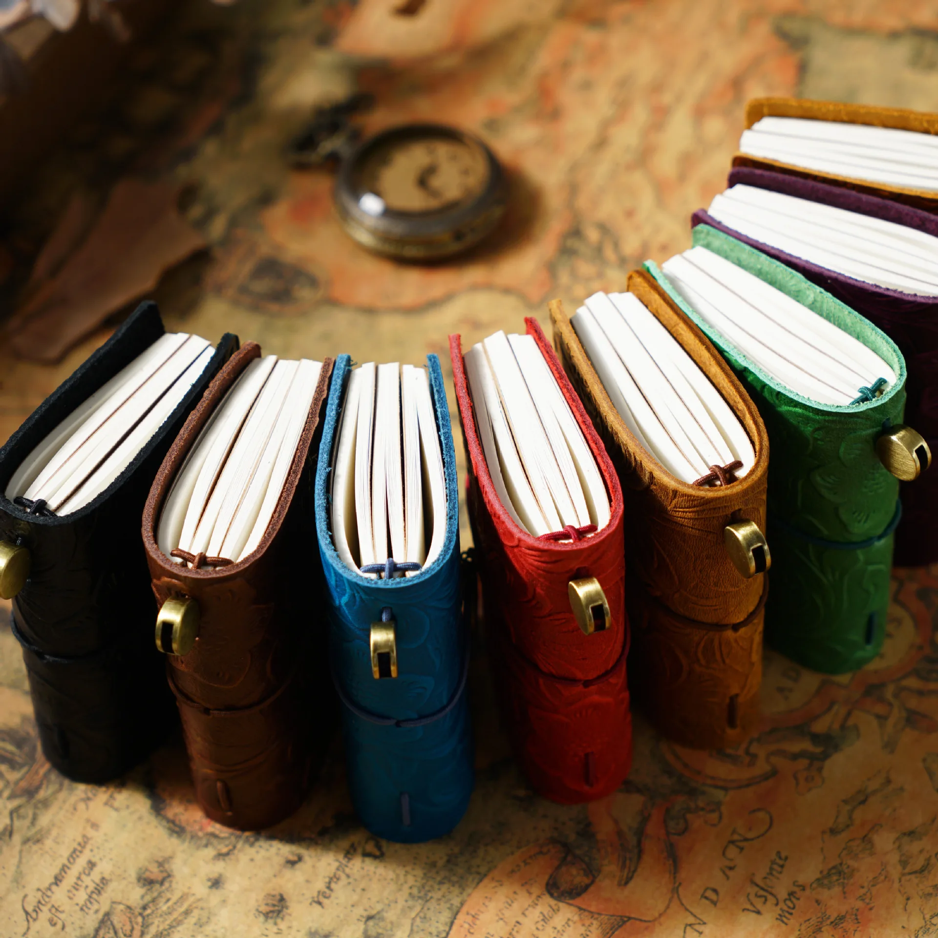Mini Notebook Pocket Notebook Leather Journal Travel Journal Leather Diary Cowhide Stationery Office School Sheets Bookmark Note