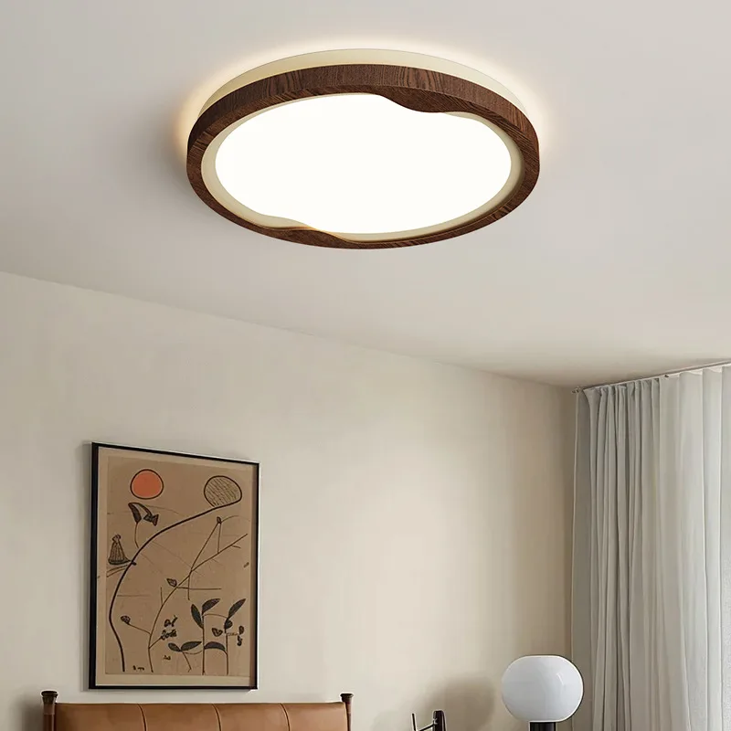 سقف ليد حديث ضوء الخشب الحبوب الشمال إضاءة ديكوريّة المنزل المطبخ غرفة نوم الحمام سطح السقف مصباح