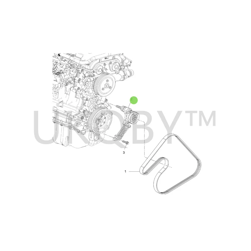 25195388 55565236 Applicable Bu ic k En co re 1.4 Generator belt tensioner pulley tensioner