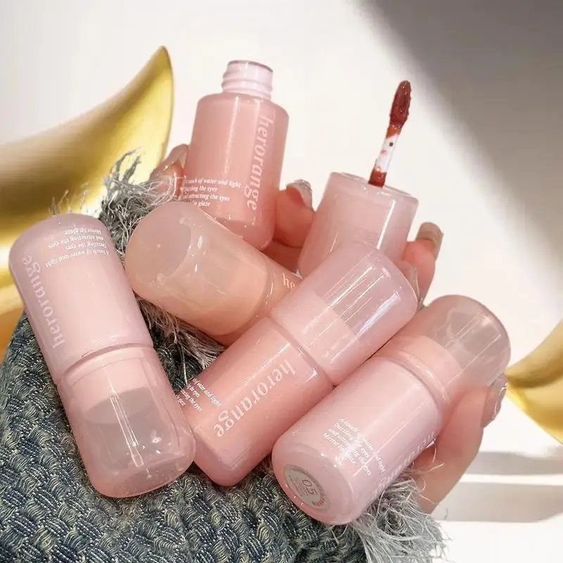 HERORANGE Lucidalabbra Idratante Effetto Specchio – Tinta Labbra in Gel Volumizzante per Labbra Idratate e Colorate