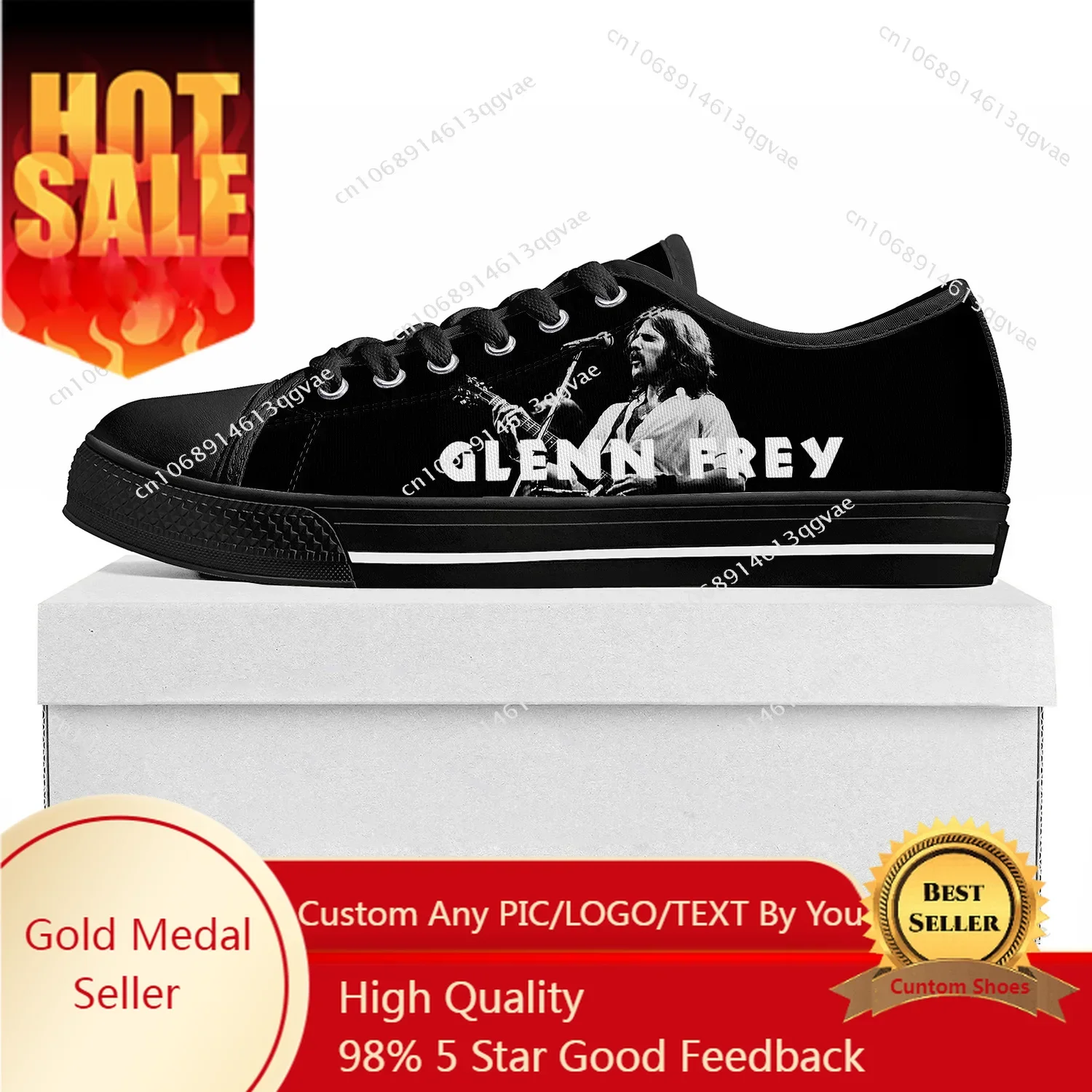 

Glenn Frey Low Top Sneakers Mens Womens Teenager High Quality Sneaker Canvas Custom Made Shoes Casual Couple Customize Shoe