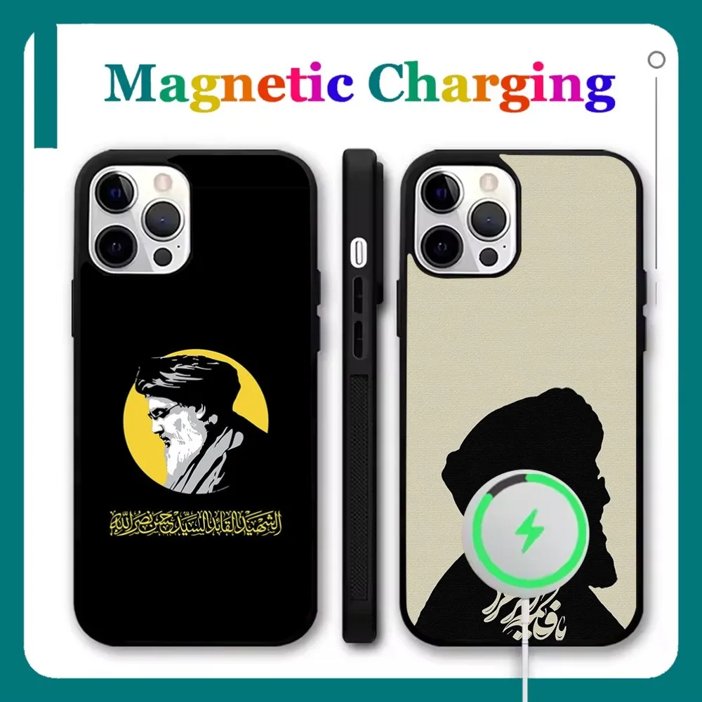 

Hassan Nasrallah Phone Case For iPhone 16,15,14,13,12,11,Pro,Max,Plus,Mini,SE New Magsafe Magnetic Wireless Charging