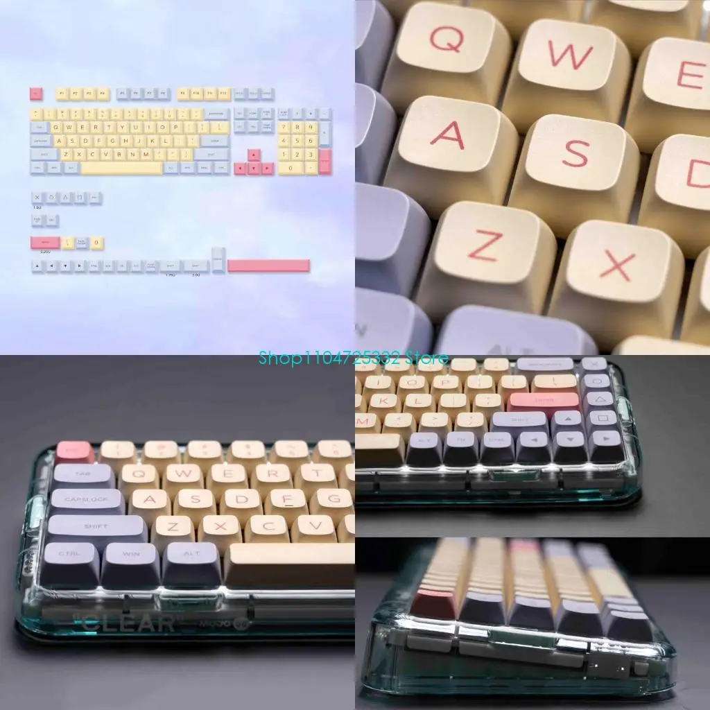 P5EA 128 Keys Keycap PBT Dye Sublimation XDA Profile For MX Switch Fit 61 64 68 96 104 108 Keyboard XDA Keycap