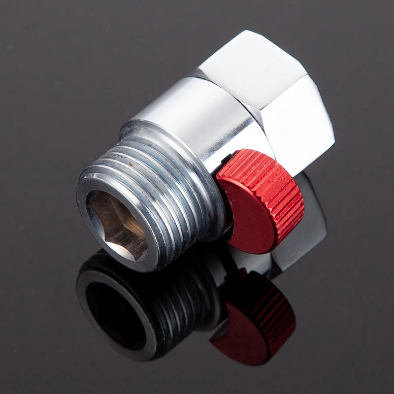 Shower Brass Junction Water Flow Control Valve Straight-Through Shut-Off Angle Valve Bath Water Tap Accessory