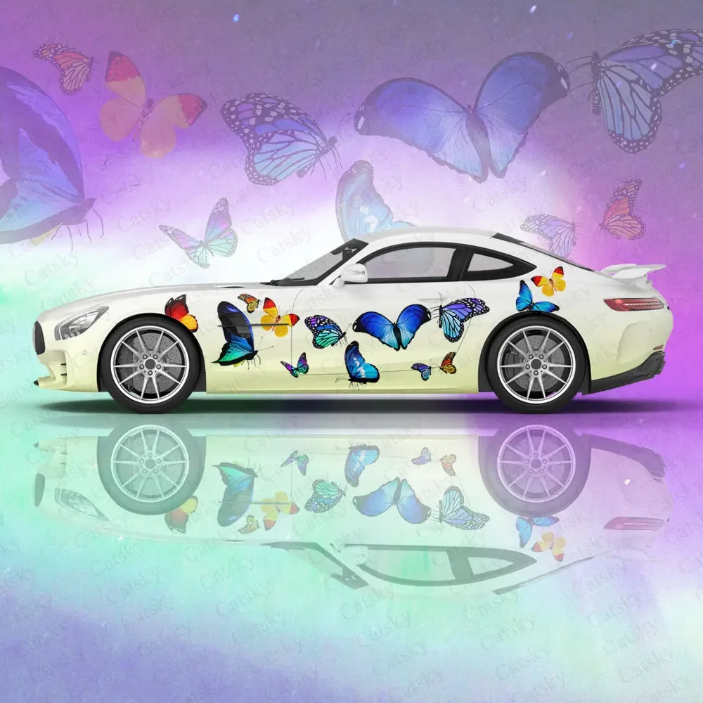 

Colorful Butterfly Car-Body Sticker Itasha Vinyl Car Side Decal Sticker Car-Body Sticker Car Decor-Sticker Car Protective Film
