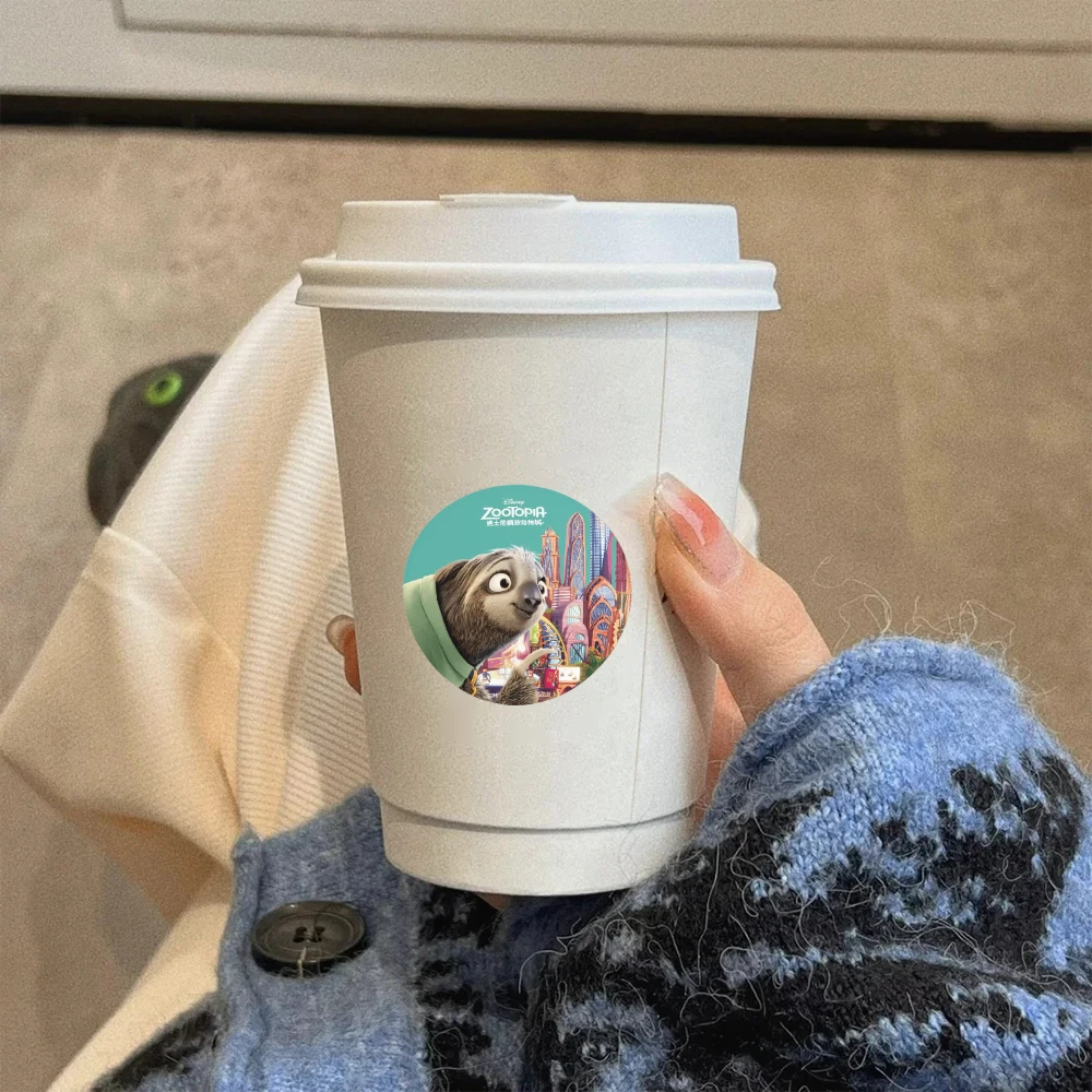 500 sztuk/rolka Śliczne naklejki z motywem Zootopia do samodzielnego ozdabiania, na telefon, notatnik, kubek na wodę, zabawki, naklejki na prezenty