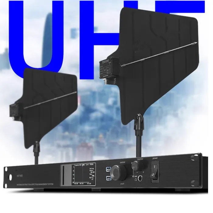 470-952MHz AXT600 UHF Antenna Microphone Splitter Sound System Wireless Mic Directional Power Antenna Distribution System