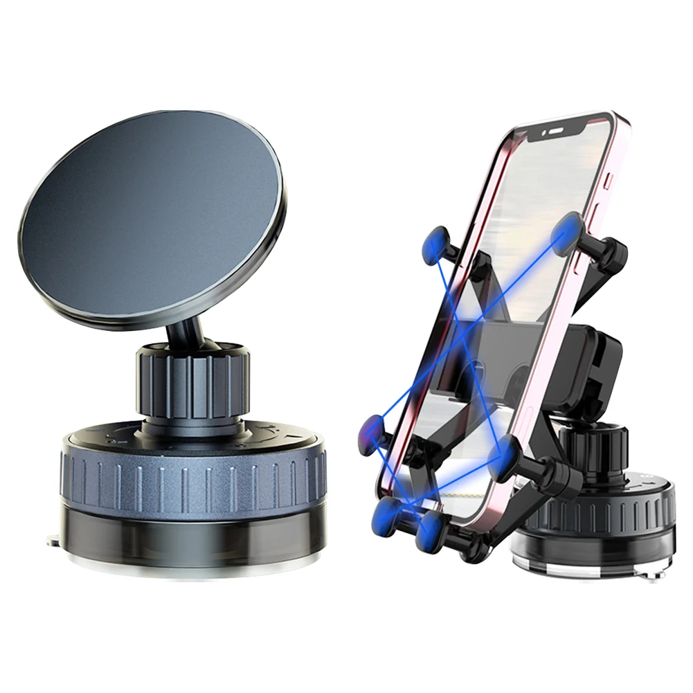 

Attachable Car Magnetic Cell Phone Holder Desktop Phone Holder Refrigerator Glass Lazy Rotatable Vacuum Strong Magnetic Holder