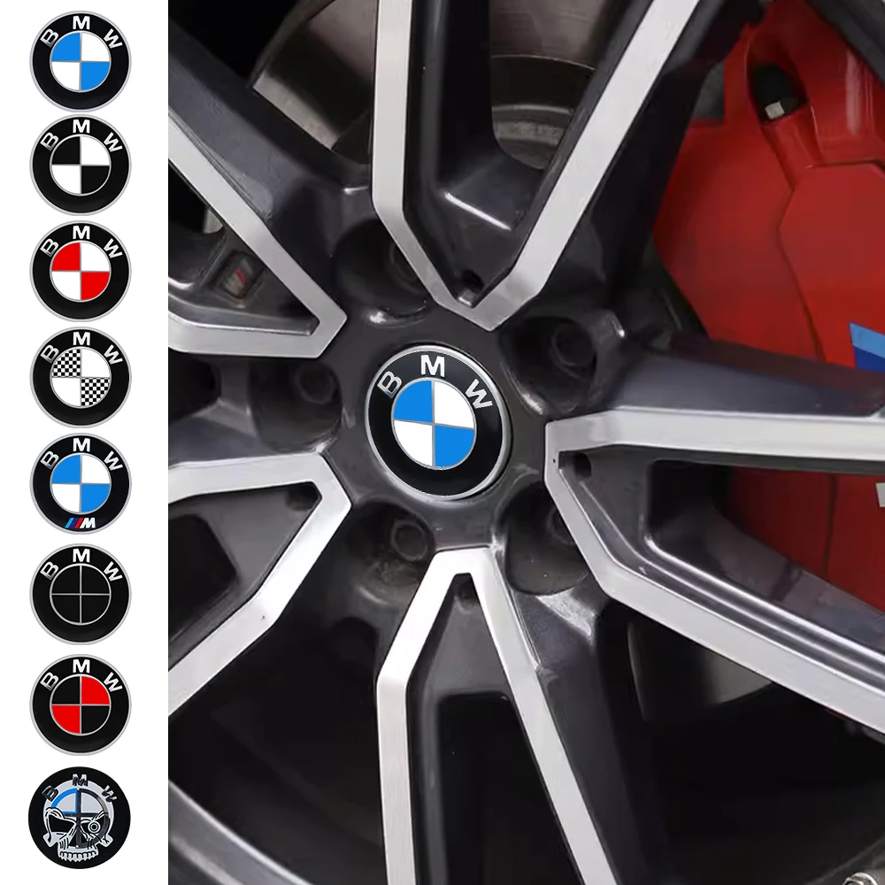 4pcs 60/63/68mm Car Badge Wheel Center Cover Stickers Hub Caps Decor For BMW M M1 M2 M3 F32 E60 F01 F30 F20 E90 F30 F87 E46 E60