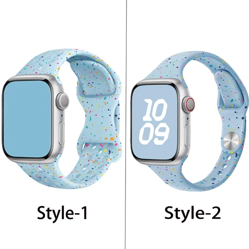 Imagen 2 del producto Correa deportiva de silicona para Apple watch band 40 41mm 45mm 44 38 49 pulsera transpirable para iwatch Series 11 10 9 8 7 6 5 3 SE Ultra