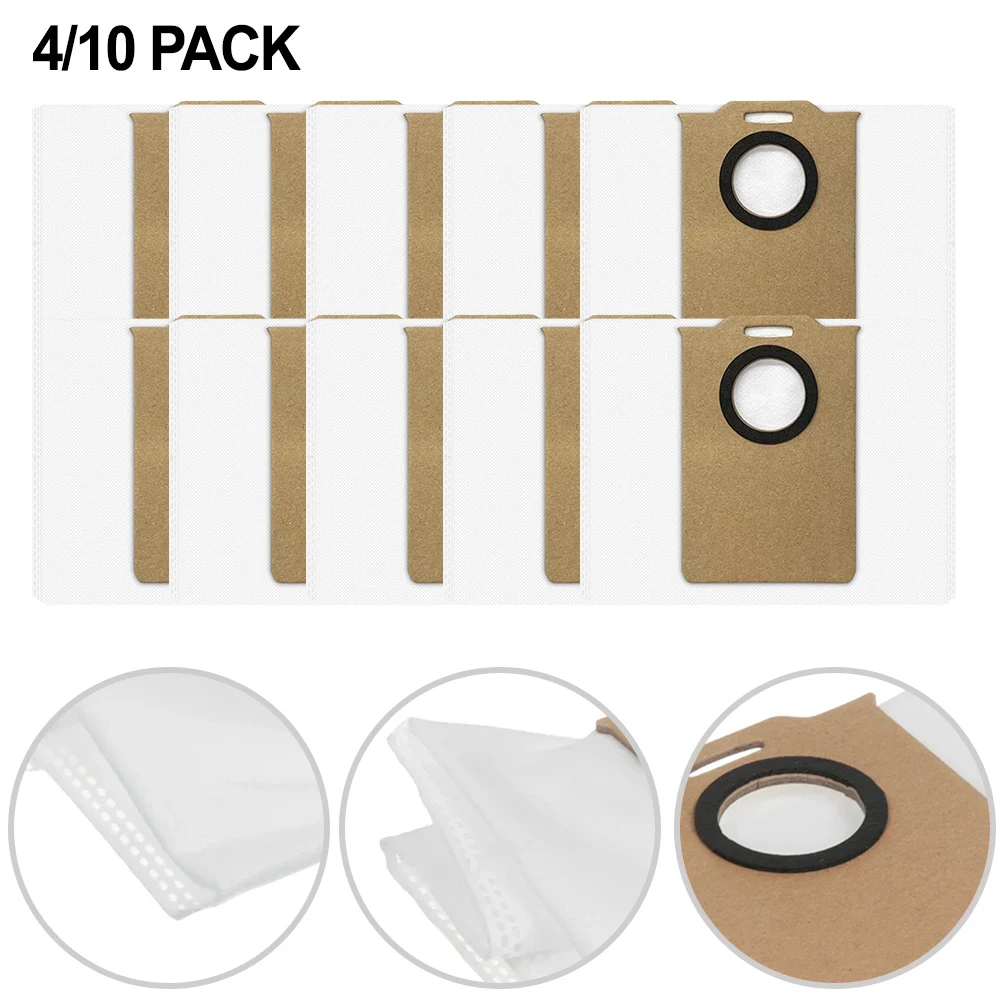 

4/10pcs Self-Emptying Dust Bag Replacement Part For MOVA S800, E20, E20 Pro, For Trouver E20, E20 Pro, E20 Plus And E20 Pro Plus