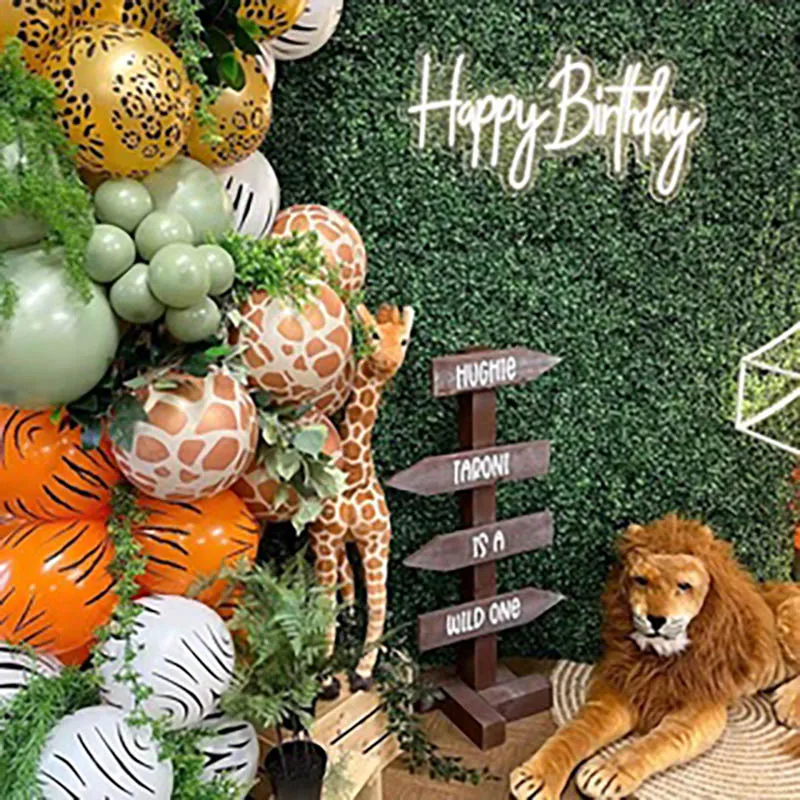 20pcs/set Tiger Leopard Zebra Print Animal Latex Balloons Baby Shower Party Decor Globos Kids Jungle Birthday Decoration Supplie