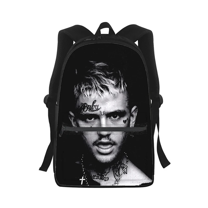 Lil Peep Rapper uomo donna zaino stampa 3D borsa da scuola per studenti di moda zaino per Laptop borsa a tracolla da viaggio per bambini