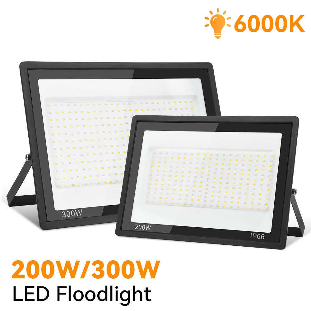 

Outdoor LED FloodLight IP66 Waterproof Spotlight 200W 300W Garage landscapeOutdoor Garden Lighting Street Light Lighting tools