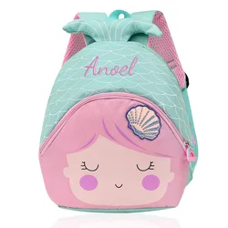 Personal isierte bestickte niedliche Tier Cartoon Rucksack Schult asche Rucksack mit Zügeln Meerjungfrau Rucksäcke Baby Kinder Rucksack