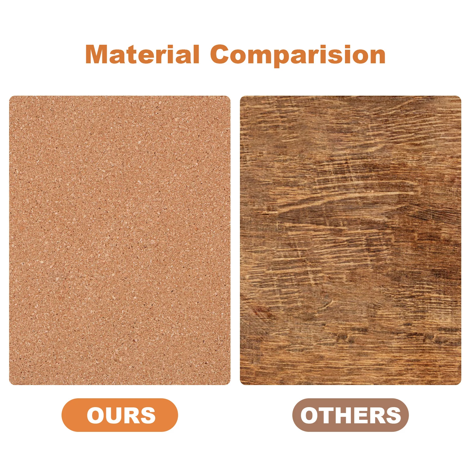 Tableau d'affichage en liège carré, 6 pièces, tableau de mémo multifonctionnel pour bureau, salle de classe, montage mural, rappel, carrelage décoratif en liège