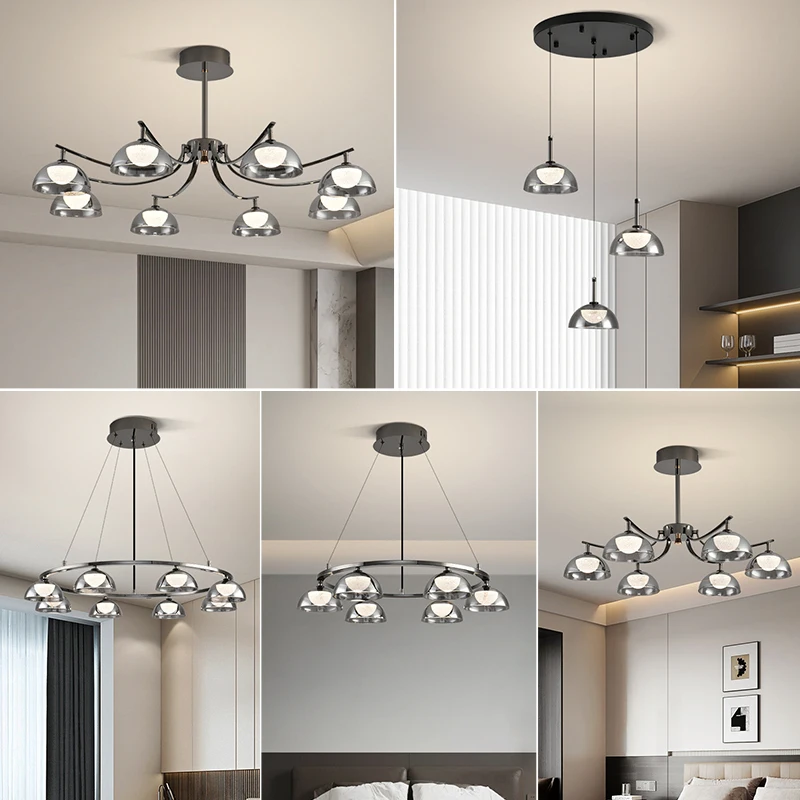 Italian Minimalist Living Room Chandelier Light Luxury Nordic Light Luxury High Sense Of Art Bedroom Dining Room Simple Lamp