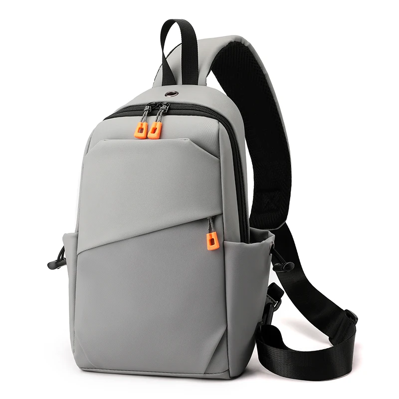 Men's crossbody bag - multifunctional chest bag with multiple zipper compartments, suitable for outdoor sports, cycling, and dai