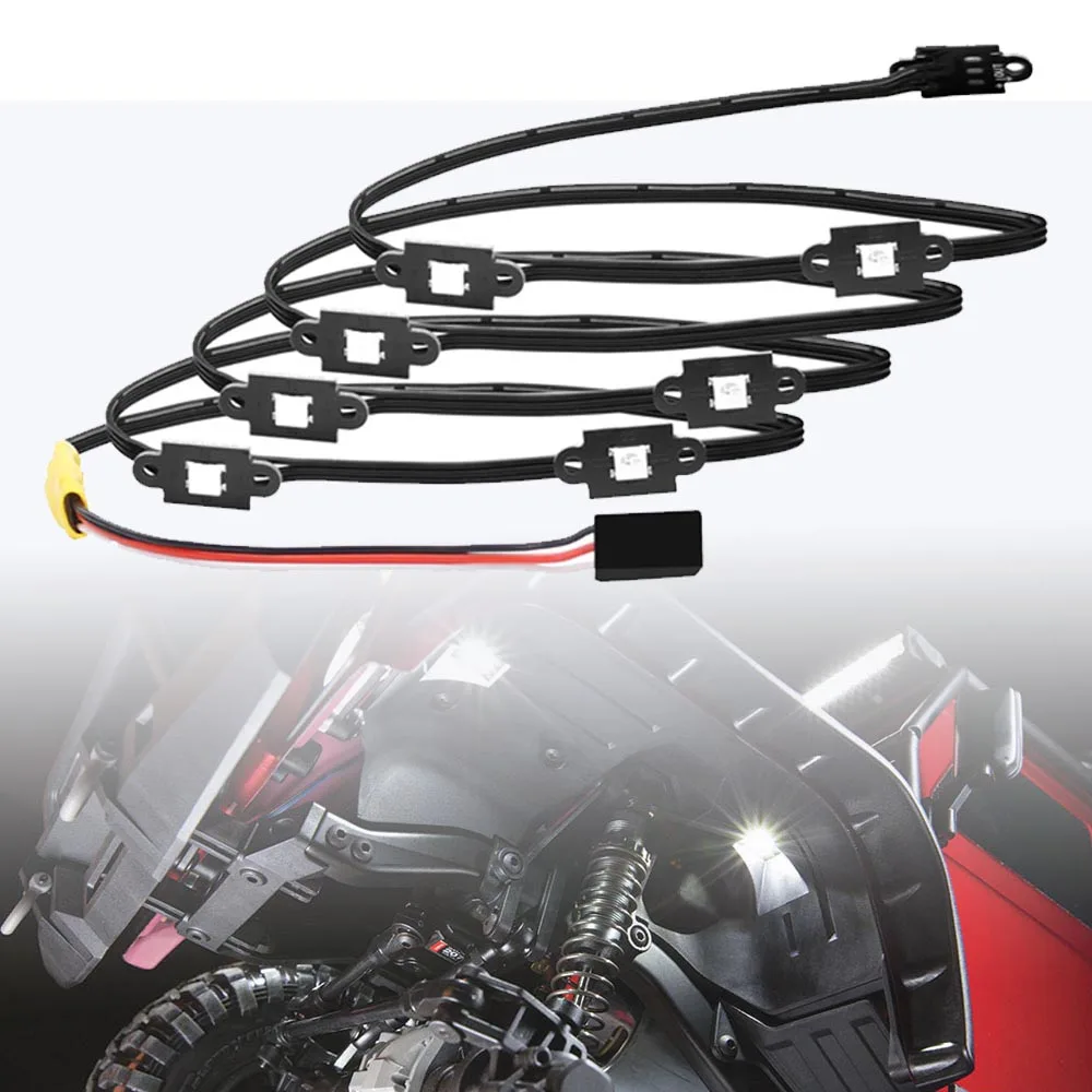 

OGRC 1/10 LED Rock Lights 8 lighting Modes compatible for TRX4 Bronco/Sport/1979 Ford/TRX-6 Trucks RC Crawler Car Upgrade Parts