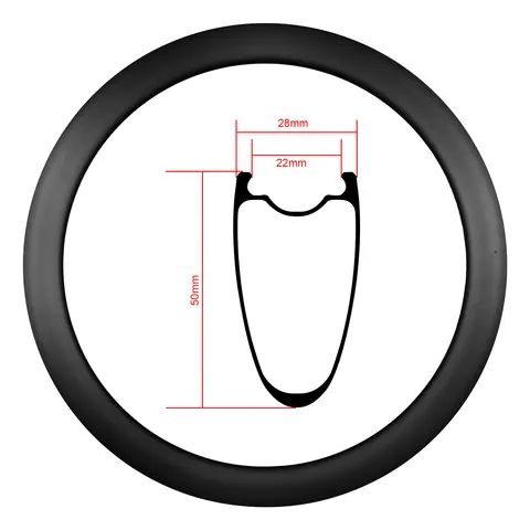 Wiel Road Bicycle Carbon Rim Disc Brake 38/46/50mm 24 holes 700C Bike Tubeless Rims