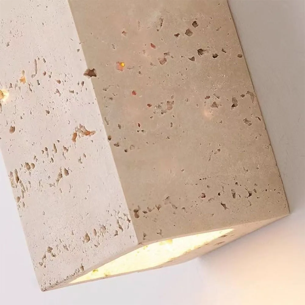 Natural Stone Wall Lamp IP65 Outdoor Waterproof Bedside Retro Sconces Lighting Fixture Home Decoration Indoor view 4
