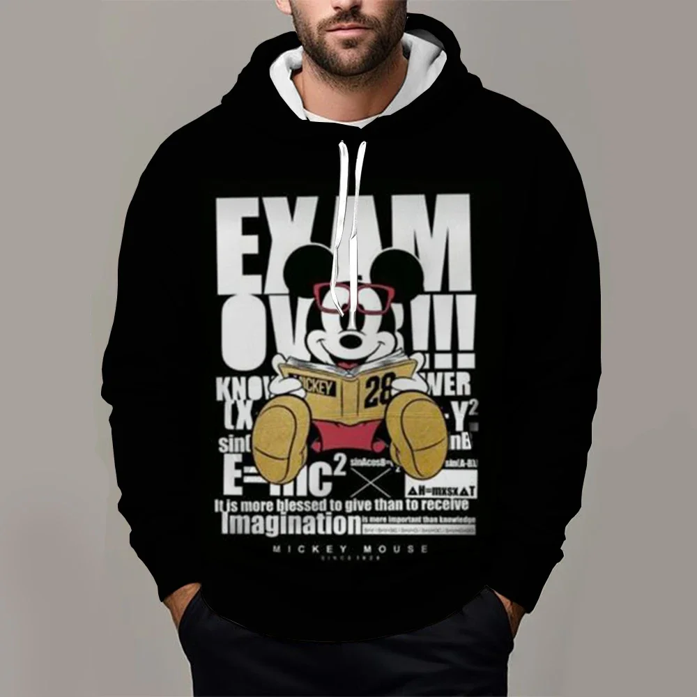 Disney sweat à capuche pour hommes MINISO garçons filles pull 3D imprimé Mickey Mouse sweat à capuche décontracté hommes à capuche surdimensionné vêtements pour hommes