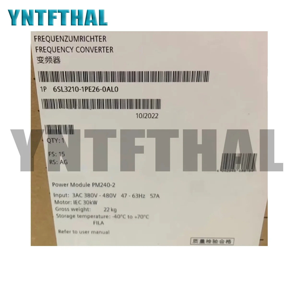 

New Original 6SL3210-1PE26-0AL0 6SL3 210 1PE26 0AL0 Frequency Changer
