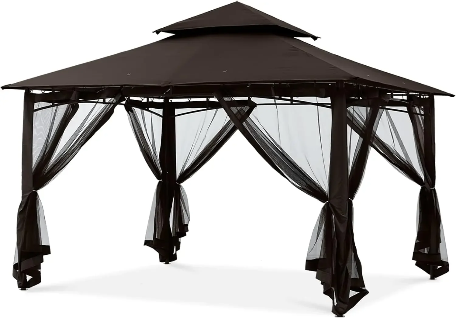 

Outdoor Garden Gazebo for Patios with Stable Steel Frame and Netting Walls