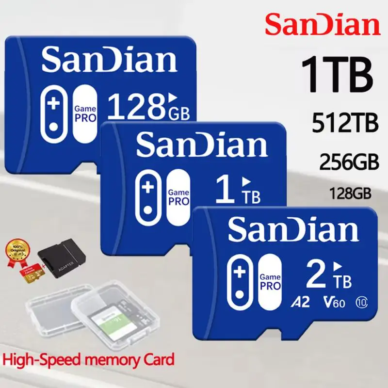 2TB Memory Card For Nintendo Switch 1TB V30 4K Micro TF Sd Card 128GB 256GB 512GB Cartao De Memoria For Nintendo 64 Game