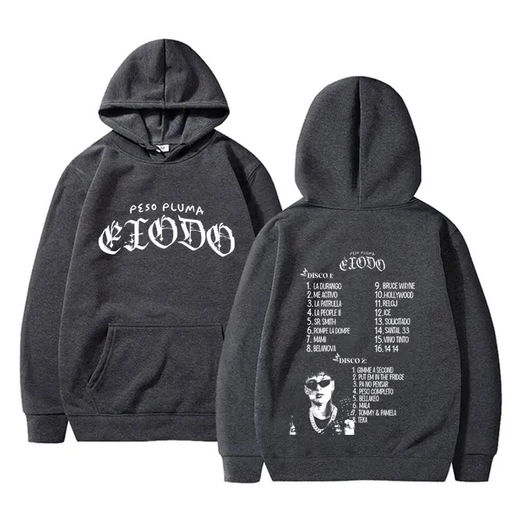 Limited Singer Peso Pluma Exodo Tour Hoodie Men Women Fashion Oversized Sweatshirt Mens Hip Hop Fashion Retro Streetwear Hoodies