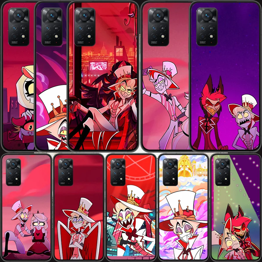 H-Hazbin Angel Dust Hotel Phone Case For Redmi Note 13 14 Pro 5G Plus 12 12C 10 10A 10C 9 9A 9C 9T 8 8A 7 7A K60 K70 K40 Pro Xia