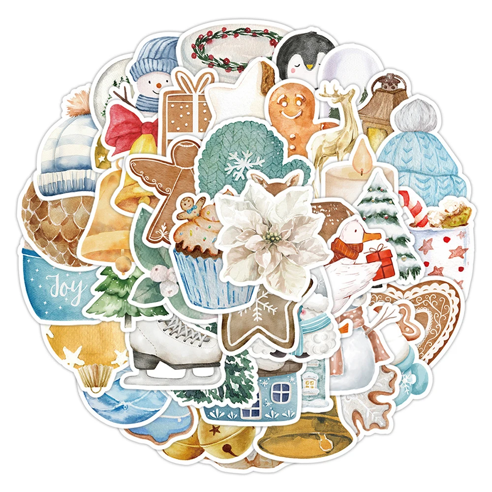 10/30/50/100 個かわいいクリスマスサンタ漫画ステッカーかわいい雪だるまヘラジカ子供デカールおもちゃ DIY 電話ノートブックバイク落書きステッカー