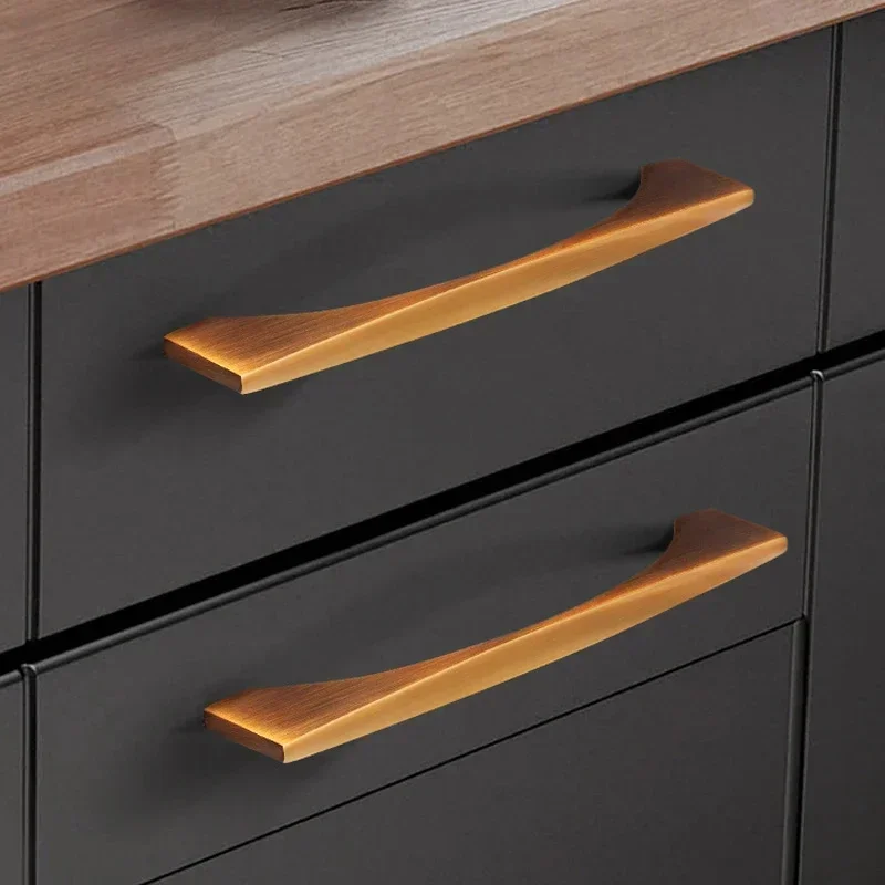 Классическая скандинавская ручка ящика, античная бронза, золотая ручка, винный шкаф, дверная ручка, мебельная фурнитура, ручка из цинкового сплава