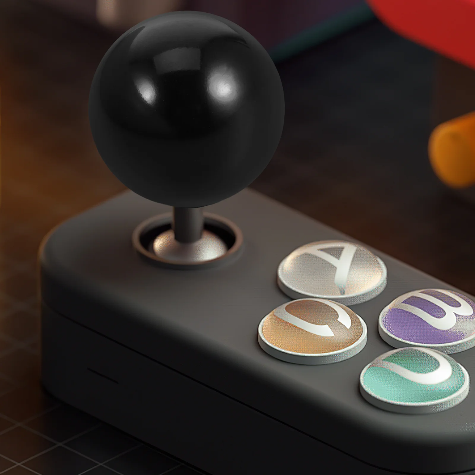 

1pcs Ball Shaped Knob 8 Mm Thread Universal Fit Joystick Handle Replacement Plastic Copper Material Durable Arcade Game Diy