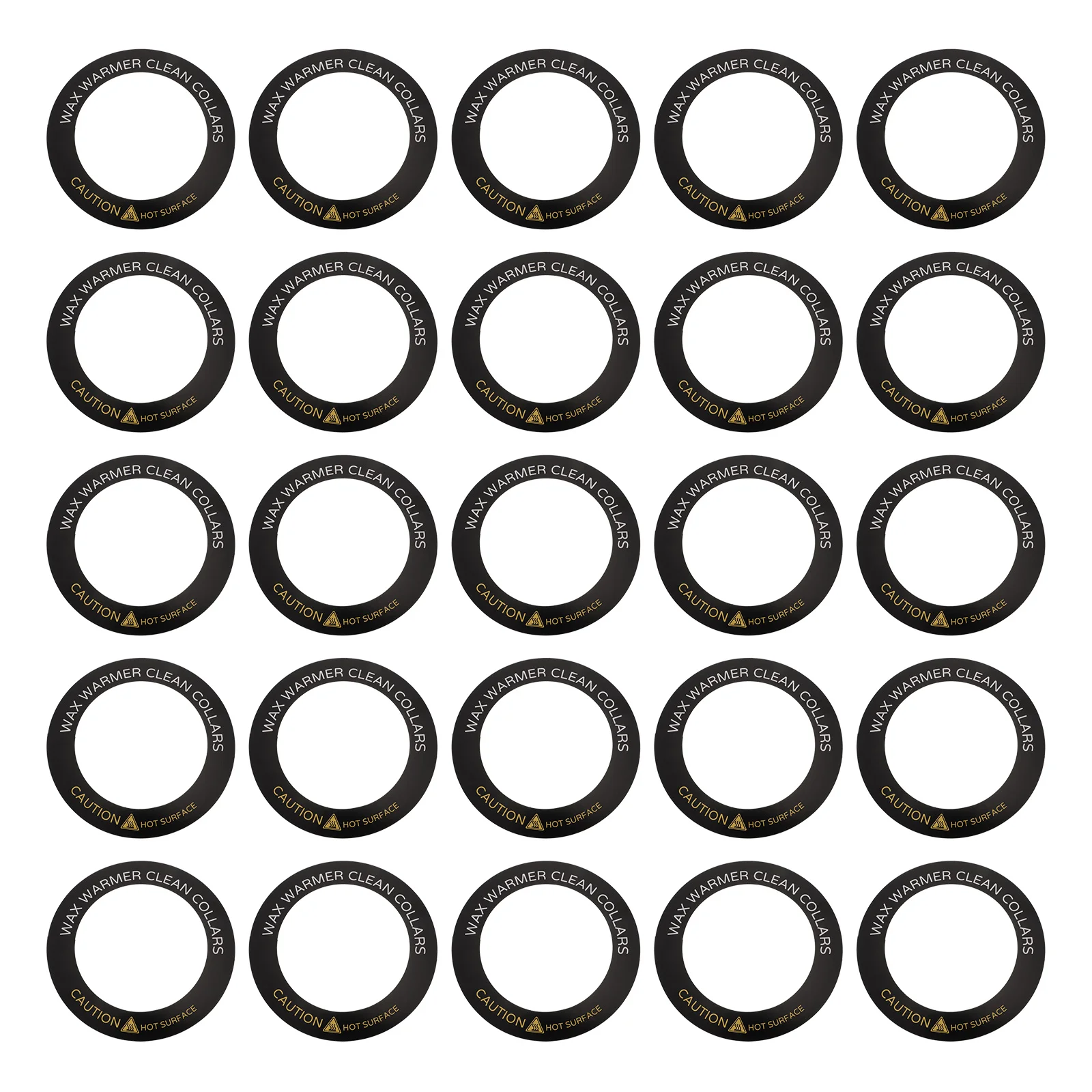 

50 Pcs Wax Machine Anti-fouling Ring Paper Washer Accessory Warmer Round Black Unhairing Heater