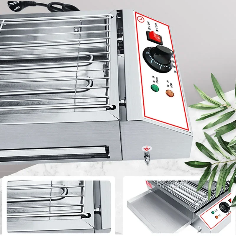 2500W Electric Oven Household Barbecue Oven Commercial Stainless Steel Smokeless Indoor Small Self-service Skewer Machine