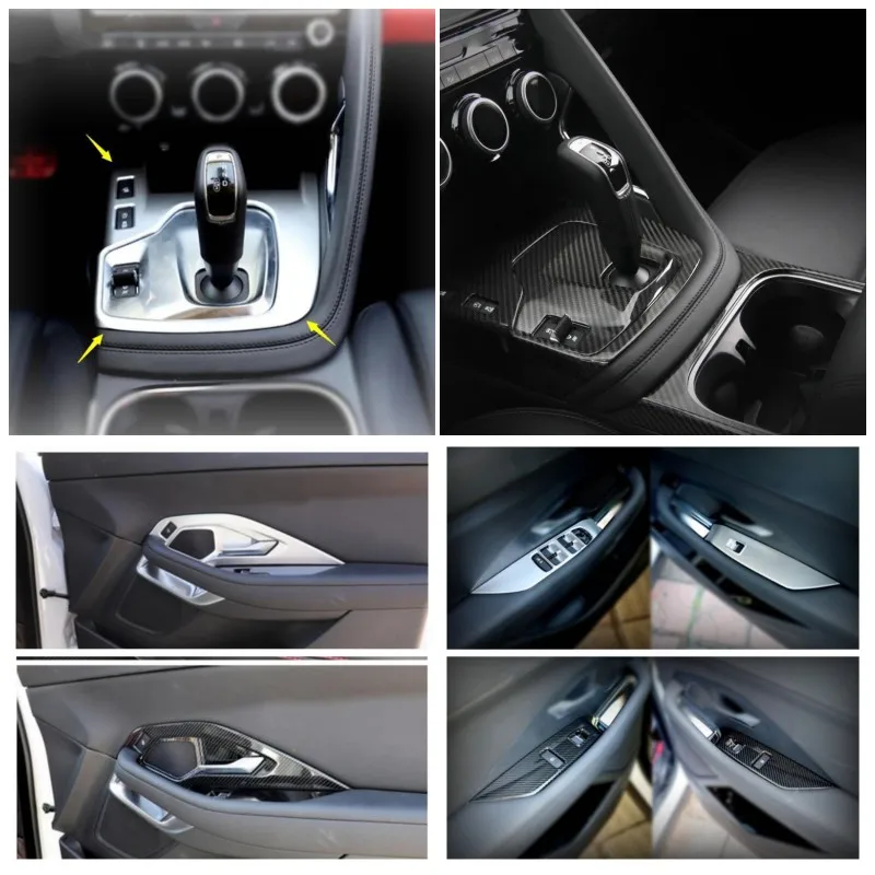 Per Jaguar E-pace E pace 2018 - 2022 accessori stalle cambio scatola del cambio pannello bracciolo finestra pulsante di sollevamento in vetro copertura della maniglia della porta